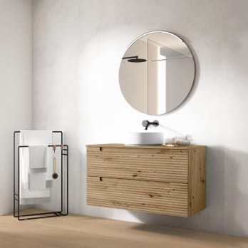 Meuble de salle de bains avec plan de toilette hydrofuge Kyoto Viso