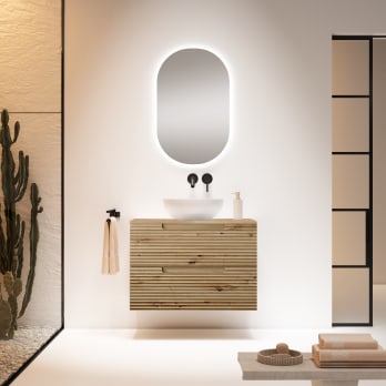 Meuble de salle de bain Kyoto Visobath avec plan de toilette hydrofuge