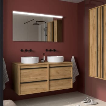 Meubles de salle de bains avec plan de toilette en bois Attila Salgar