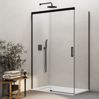 Paroi de douche noire Basic GME