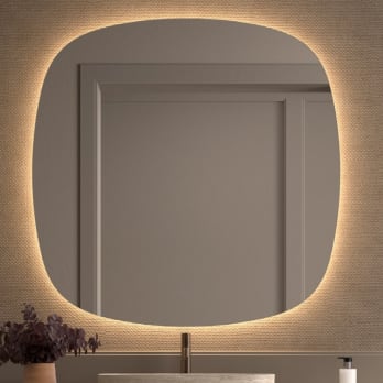 Miroir de salle de bain avec éclairage LED Look Bruntec