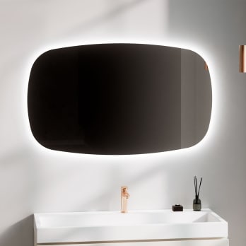 Miroir de salle de bain éclairé par LED Bruntec Look