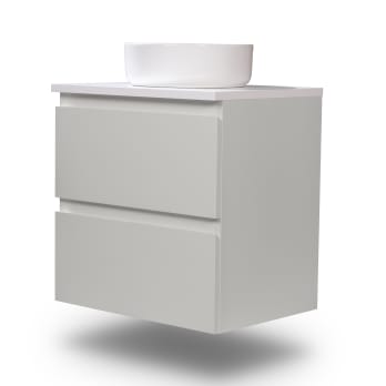 Petit meuble de salle de bain Nivo Bruntec 2 tiroirs suspendu