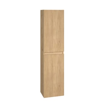 Colonne de salle de bains rainurée en bois massif Alpes 5 Bruntec