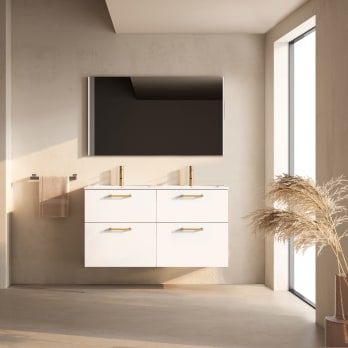 Ensemble de meubles de salle de bains supendu avec lavabo Flat Verso Viso