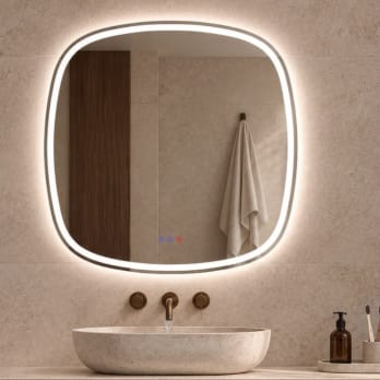 Miroir de salle de bain avec éclairage LED Leda Bruntec