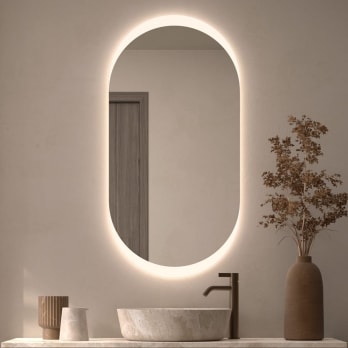 Miroir de salle de bains avec l'éclairage LED Pol Bruntec