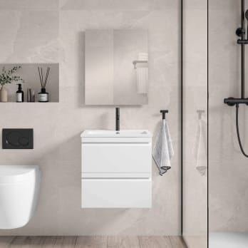 Ensemble meuble de salle de bains Lagos Visobath  à profondeur réduite 40 cm
