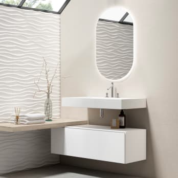 Ensemble de meubles de salle de bains avec lavabo Solid et meuble à tiroirs Nomad Visobath