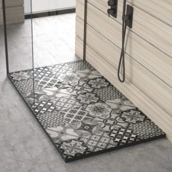 Receveurs de douche en résine décorée Design 3D Hydraulique Bruntec
