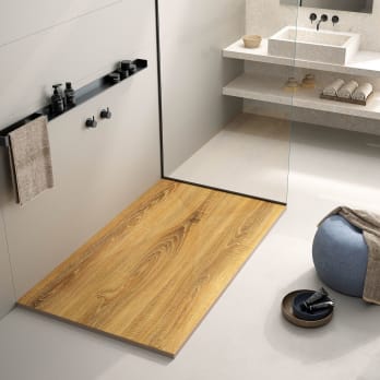 Receveurs de douche en résine décorés Pierre 3D Madera Bruntec