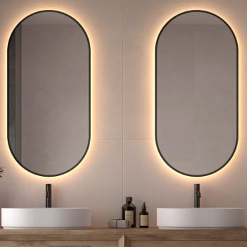 Portia Bruntec Miroir de salle de bain avec éclairage LED