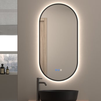 Portia Bruntec Miroir de salle de bain avec éclairage LED