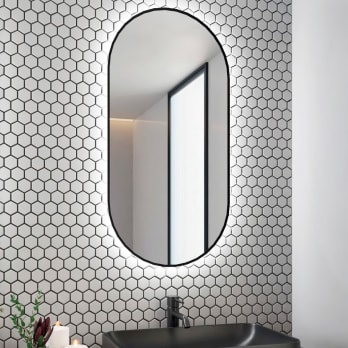 Miroir de salle de bains avec éclairage LED Portia Bruntec