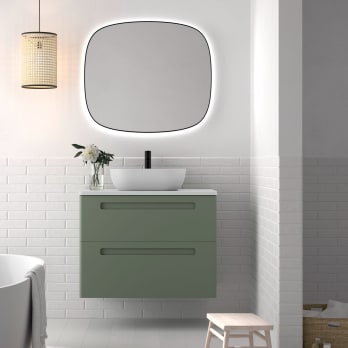 Meuble de salle de bains avec plan de toilette compact en pierre Avila Dos Paris