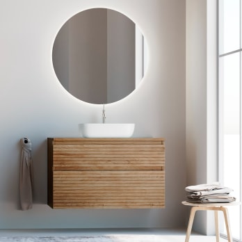 Meubles de salle de bain modernes en bois massif Alpes 1 Bruntec
