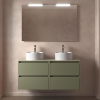 Meubles de salle de bains avec plan de toilette en bois Noja Salgar