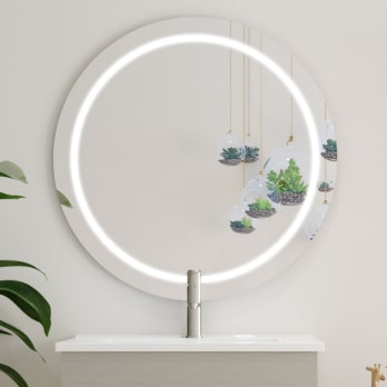 Miroir de salle de bains avec l'éclairage LED Ring Bruntec