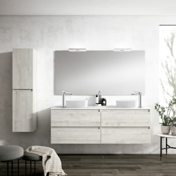 Meuble de salle de bains avec plan de toilette hydrofuge Box Visobath
