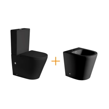Pack mat toilette + réservoir de chasse + bidet Lisboa Bruntec