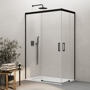 Paroi de douche noire Basic GME