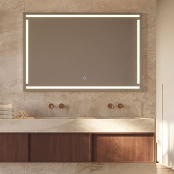 Luna miroir de salle de bain avec éclairage LED gris Viena Ledimex