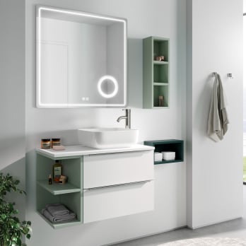 Meuble de salle de bains Landes avec plan de toilette en bois Coycama
