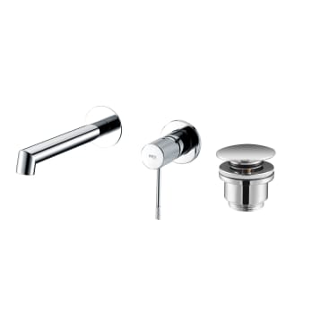 Robinet de lavabo encastré Line + bonde click-clack Pack