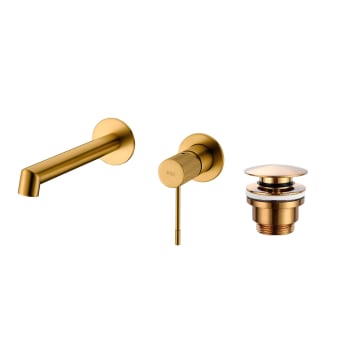 Robinet de lavabo encastré Line + bonde click-clack Pack