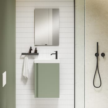 Ensemble complet de meubles de salle de bains profondeur réduite 22 cm Lagos Visobath