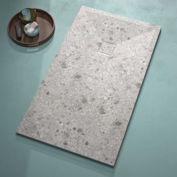 Receveurs de douche en résine décorés Design 3D Terrazzo Bruntec