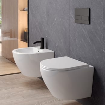 Pack WC suspendu + bidet Lisboa Bruntec