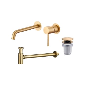 Pack robinetterie de lavabo encastrée Monza  + valve clic-clac + siphon rond apparent Imex