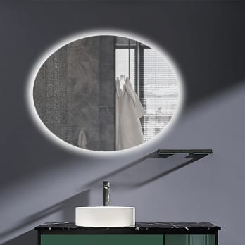 Ledimex Miroir de salle de bain Oval avec éclairage LED