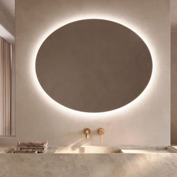 Ledimex Miroir de salle de bain Oval avec éclairage LED