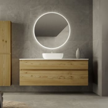 Meubles de salle de bains avec plan de toilette Solid surface Alpes 1 Bruntec