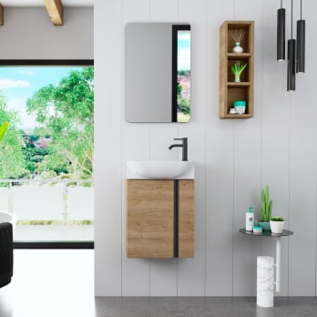 Ensemble meuble de salle de bains à faible profondeur 22 cm Versa Coycama