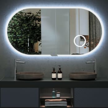 Indiana Ledimex Miroir de salle de bain LED avec lumière