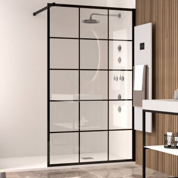 Paroi de douche Mindanao Noir W15 St Doccia