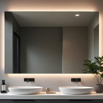 Miroir de salle de bains avec éclairage LED Dune Bruntec
