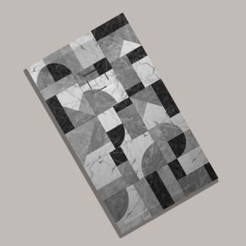 Receveurs de douche en résine décorés Design 3D Mosaïque Bruntec