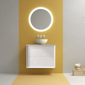 Sue Lux Avila Dos meuble de salle de bain avec plan en bois