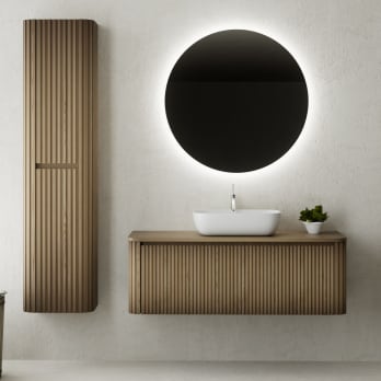 Meubles de salle de bains avec comptoir en bois massif Baviera Bruntec