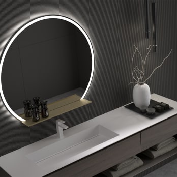 Miroir demi-lune avec éclairage LED Crespúsculo Eurobath