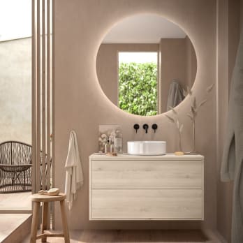 Ensemble de meubles de salle de bains avec plan de toilette en bois Optimus Salgar