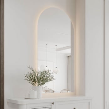 Miroir en arche avec éclairage LED Lama Bruntec