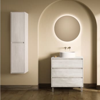 Meuble de salle de bains avec plan de toilette Solid Surface Boston Bruntec