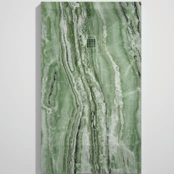 Receveurs de douche en résine décorés Design 3D Marbre Travertin Bruntec