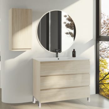 Meuble de salle de bains en bois avec profondeur réduite 37,8 cm Vilma Bruntec