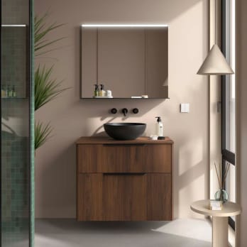Luva Salgar meuble de salle de bain en bois avec plan de toilette